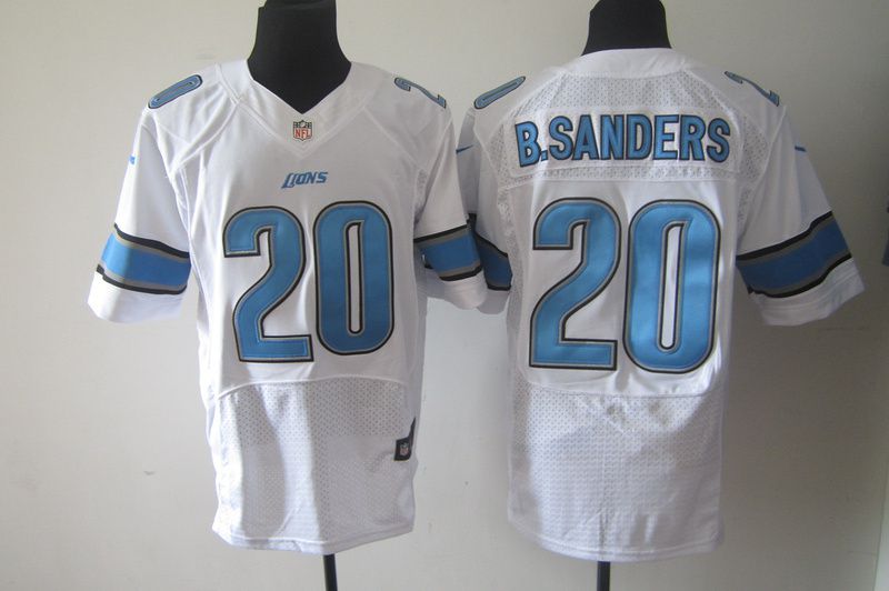 NFL Detroit Lions 20 Barry Sanders white Elite Nike jerseys